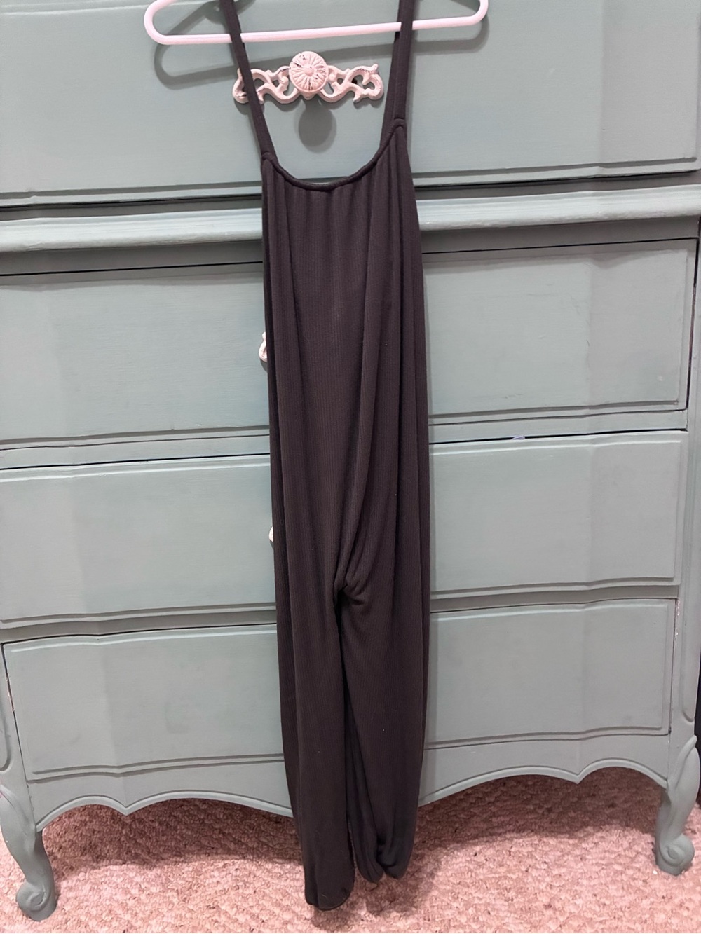 Kate Quinn Black Ribbed Jumpsuit